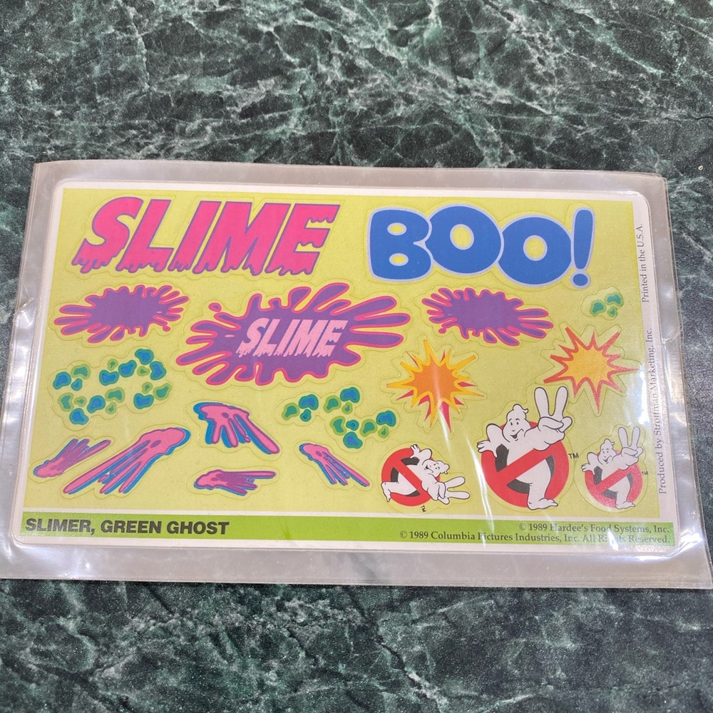 Vintage 1989 Ghostbusters Hardees Stickers Decals